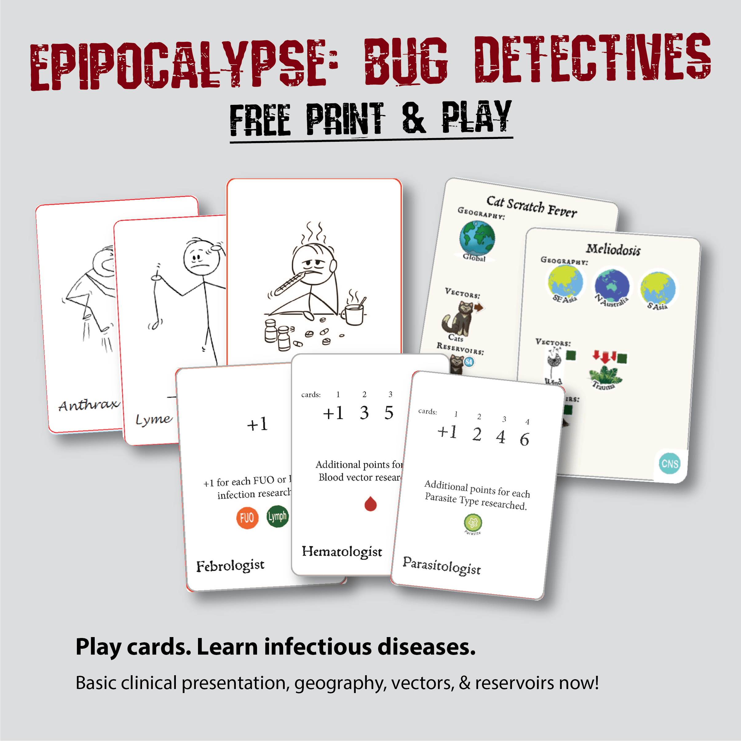 Bug Detectives: The Epipocalypse – Free Print n’ Play – Lab Beagle Games
